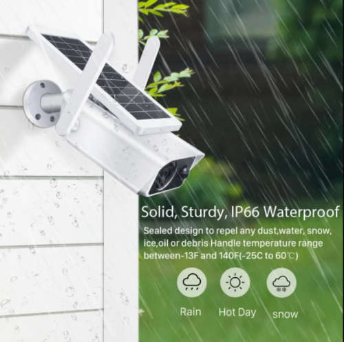 Solar Charged WIFI Dome Camera with Adjustable Solar Panel - 2MP - 1080P HD - Two Way Audio