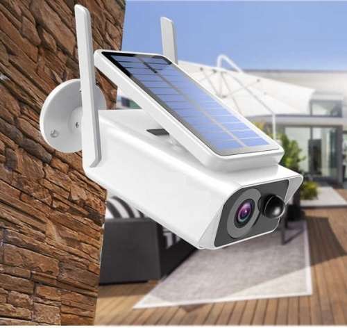 Solar Charged WIFI Dome Camera with Adjustable Solar Panel - 2MP - 1080P HD - Two Way Audio