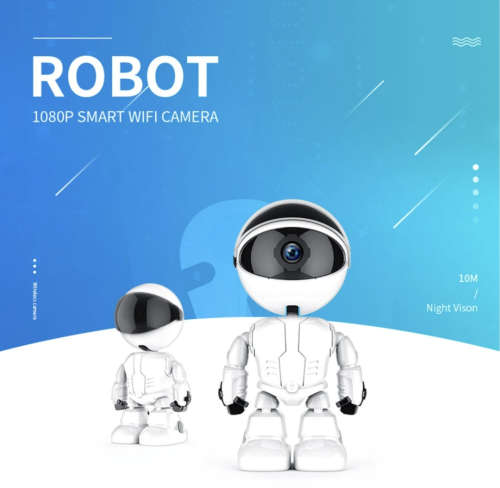 5MP Portable Smart Wifi Robot IP / Nanny Camera - Two Way Audio - HD - Motion Detection