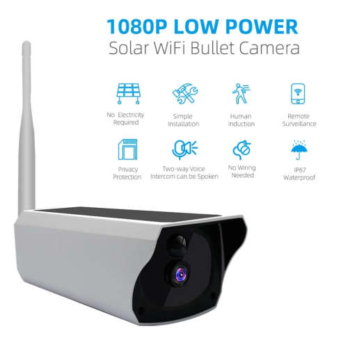 NEW ARRIVAL - Wireless Solar Charged WIFI Dome Camera - 2MP - 1080P HD - Two Way Audio - NO WIRING
