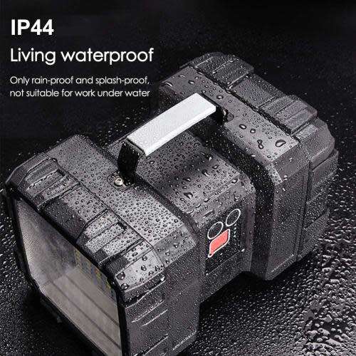 Rechargeable Double Head LED Flashlight / Worklight - Built In Power Bank - 7 Light Modes