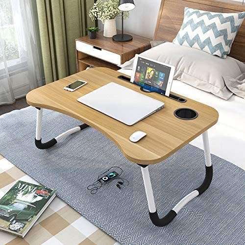 Stylish Portable Laptop Table - Ipad / Tablet Holder - Cup Holder
