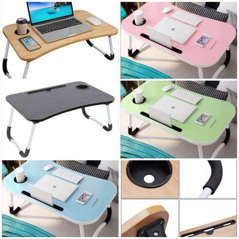 Stylish Portable Laptop Table - Ipad / Tablet Holder - Cup Holder