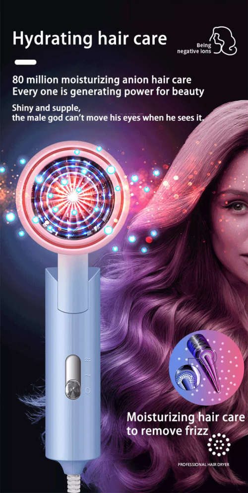 New Modern and Stylish Folding Hair Dryer - Compact - Multi Speed Regulation