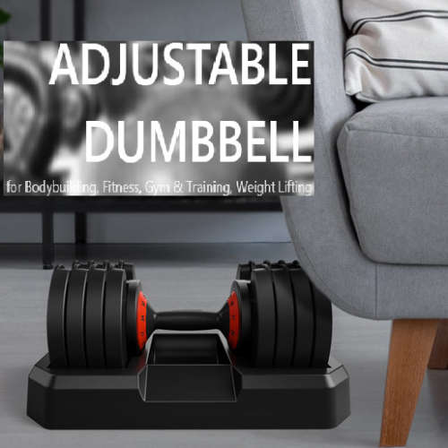 Intelligent All-In-One 20KG Adjustable Dumbbell - 3KG to 20KG Adjustments Including Tray Lock System