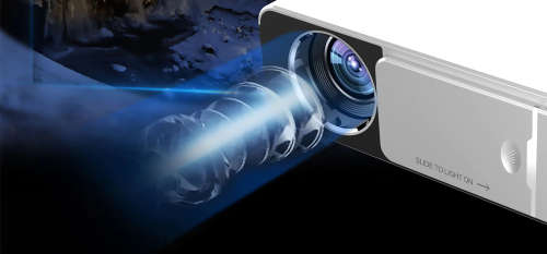 Portable LED HD Multimedia Projector - LCD Image System - Built-In Speaker - Multiple Interfaces