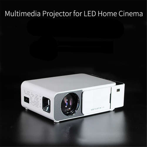 Portable LED HD Multimedia Projector - LCD Image System - Built-In Speaker - Multiple Interfaces