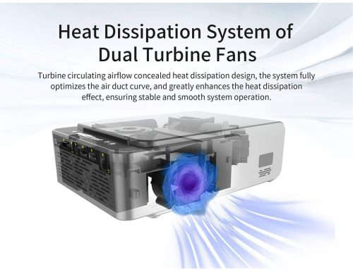 Portable LED HD Multimedia Projector - LCD Image System - Built-In Speaker - Multiple Interfaces