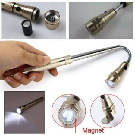 Versatile Telescopic Workman's Torch - Flexible - Retractable - Magnetic