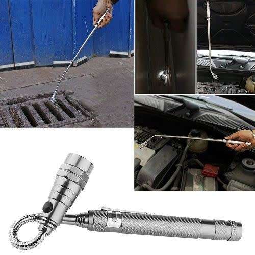 Versatile Telescopic Workman's Torch - Flexible - Retractable - Magnetic