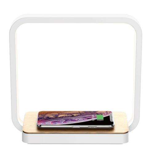 10w QI Smart Home Mobile Phone Wireless Charger with Induction Bedside Lamp - Touch Control