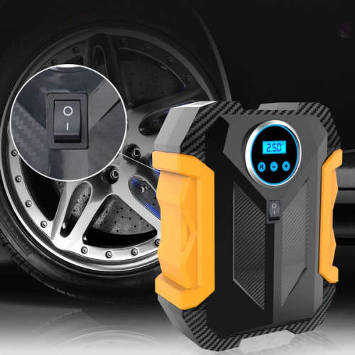 Digital Air Compressor Pump -Tyre Inflator - Portable - Built-In LED Light - 12V DC