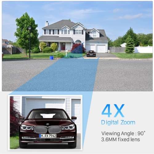 Q10 3MP HD Smart Outdoor Wifi Camera - 5G - 4x Zoom - Auto-Tracking - IR/Color Night Vision