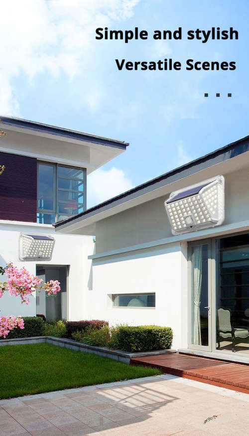 90 LED Solar Powered Wall / Pathway Light with Motion Sensor