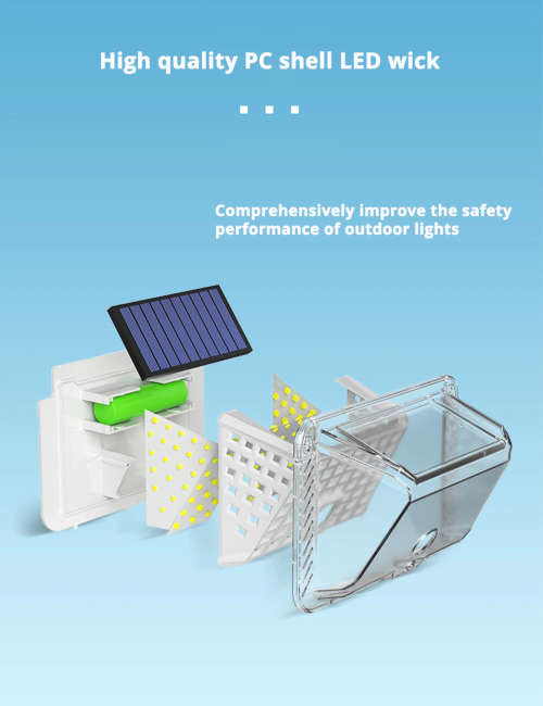 90 LED Solar Powered Wall / Pathway Light with Motion Sensor