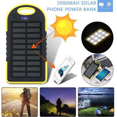 5000mAh Portable Solar Power Bank - Your Best Travel Partner!