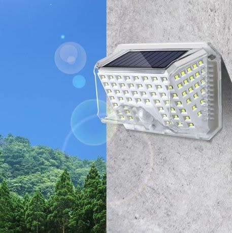 90 LED Solar Powered Wall / Pathway Light with Motion Sensor