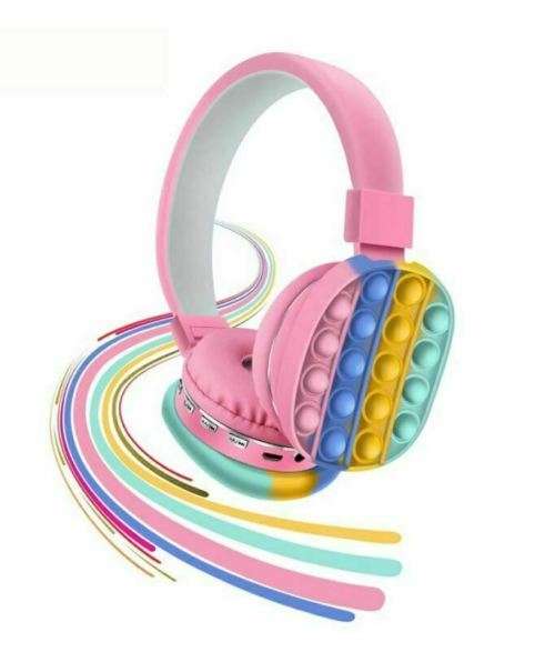 Bubble Fidget Bluetooth Wireless Stereo Earphones - Rechargeable - Built-In Mic