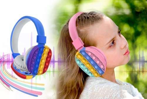 Bubble Fidget Bluetooth Wireless Stereo Earphones - Rechargeable - Built-In Mic