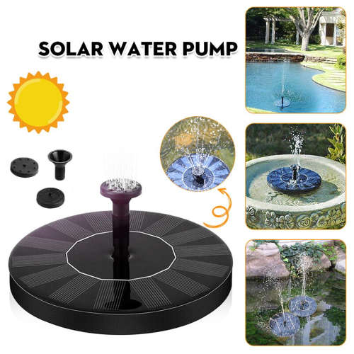 Solar Powered Water Fountain - Floating Solar Bird Bath - Great Addition to Your Garden!
