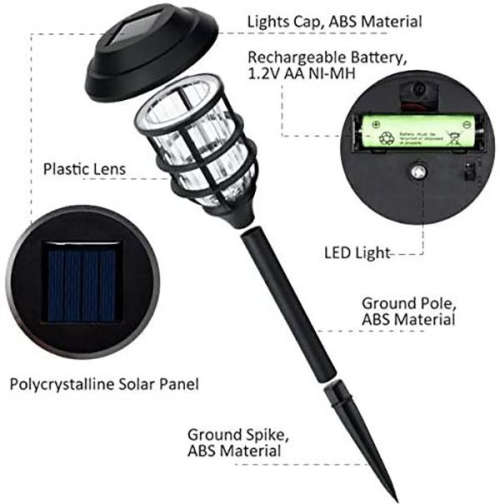 Solar Powered LED Outdoor Garden Pathway Lights - Pack of 6 - Creating a Magnificent Atmosphere!