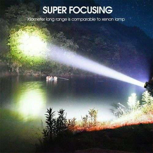 Solar + USB Charged Multifunctional Searchlight - 8 LED + COB - 3 Modes - Super Bright