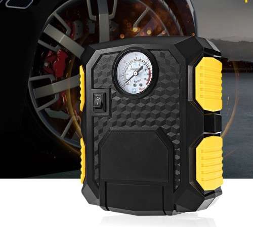 12V Air Compressor Pump -Tyre Inflator - Portable - Gauge Indicator - Built In Torch Light