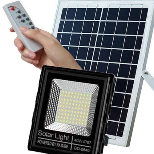 40w Solar Wall/Street Light with Remote Control - 120° Wide Angle - Time Switch - Light Control