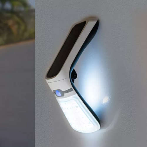 40w Foldable Solar Charged Motion Sensor Elegant Wall Light - No Wiring Required!