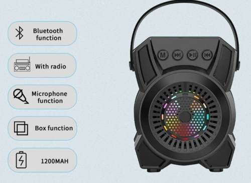 Super Bass Bluetooth Speaker - 8W - 3 - 1200mah