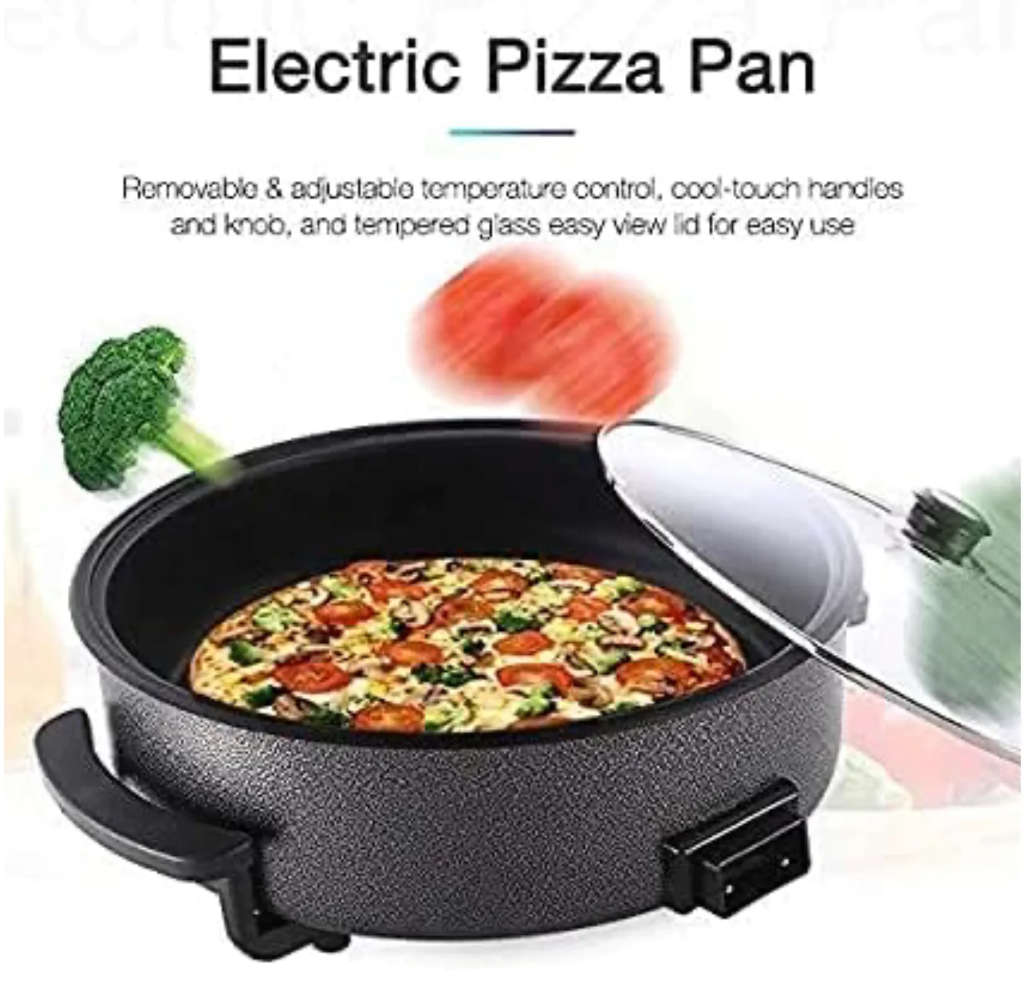 1500W RAF Electric Pizza Pan - Non Stick Coating - Easy to Clean