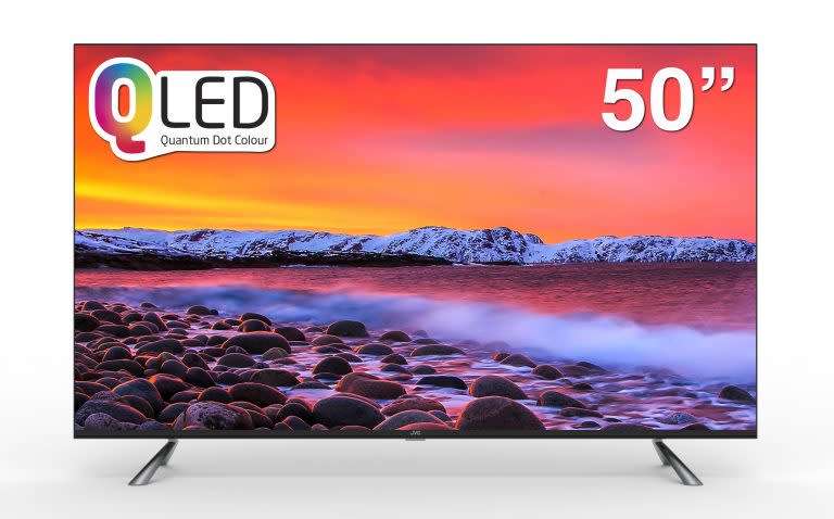 JVC 50` Quantum Dot Google Smart TV - QLED - Bluetooth Voice Control Remote