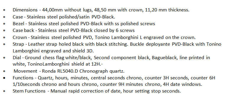 Tonino Lamborghini Women`s SPYDER Chrono Watch - BRAND NEW - 100% GENUINE