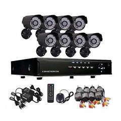 COMPLETE 8 Channel 1200TVL Security Surveillance System With Internet & 3G Phone Viewing