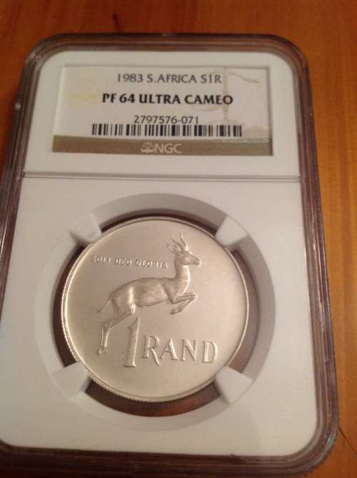 1983 silver R1 NGC graded PF64 ULTRA CAMEO