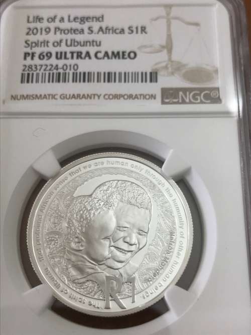 2019 Silver R1 Spirit Of Ubuntu PF 69 Ultra Cameo