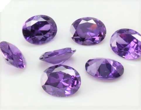Cubic Zirconia 6mm x 8mm Amethyst Purple Oval Cut** Master Cut**