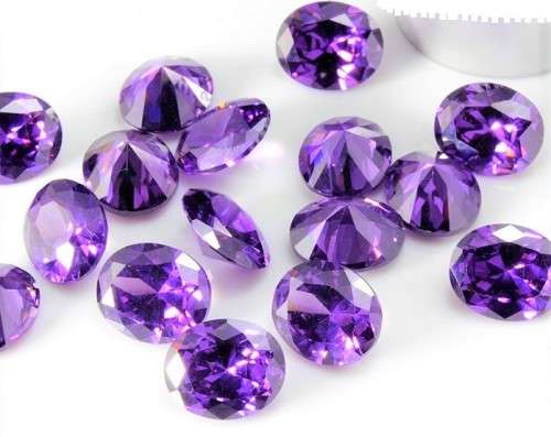 Cubic Zirconia 6mm x 8mm Amethyst Purple Oval Cut** Master Cut**