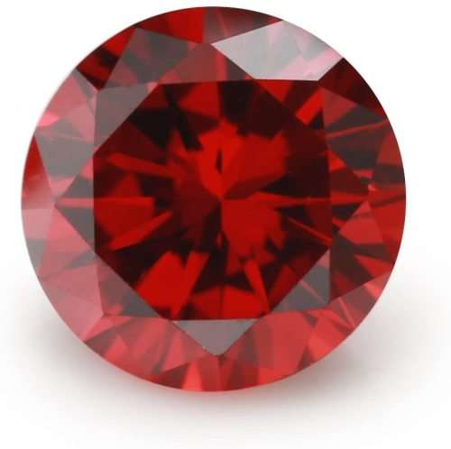 Cubic Zirconia 7mm x 9mm Garnet Red Round Cut** Master Cut**