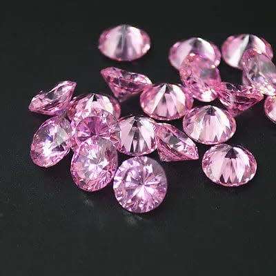 Cubic Zirconia 7.0mm Pink Round Cut** Master Cut**