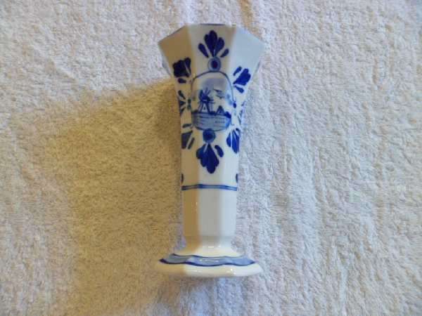 Hand-painted Blue Delft Vase