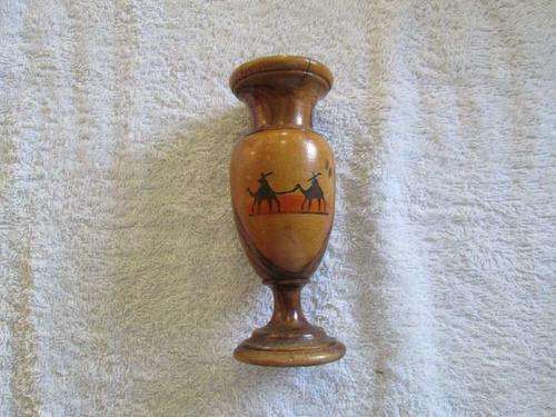 Souvenir Wooden Candlestick from Egypt