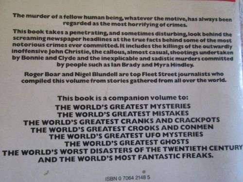 The World's Most Infamous Murders - Roger Boar & Nigel Blundell
