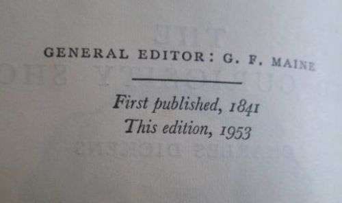The Old Curiosity Shop - Charles Dickens - Collins