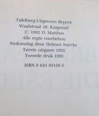 Brug van die Esels - Dalene Matthee Eerste Uitgawe, Tweede druk 1992