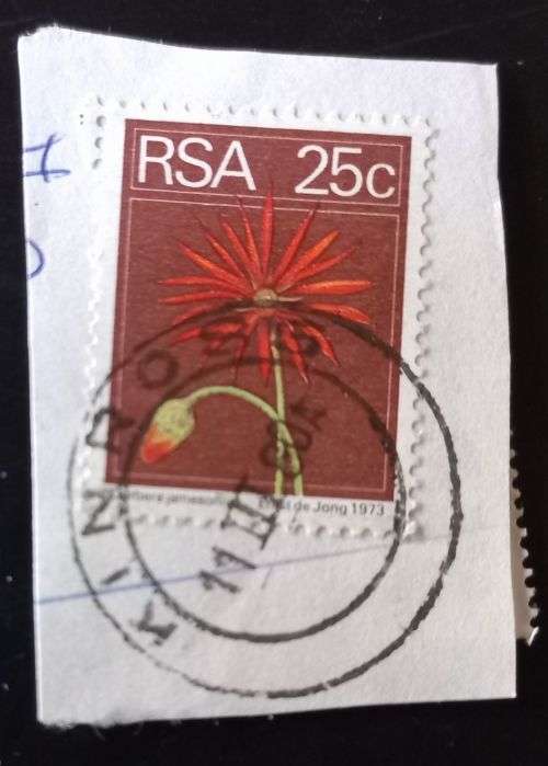 RSA 1974 Flora and Fauna 25c on piece Kinross Cancellation