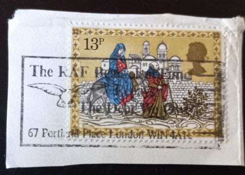 Great Britain 1979 Christmas Stamps 131/2p on piece