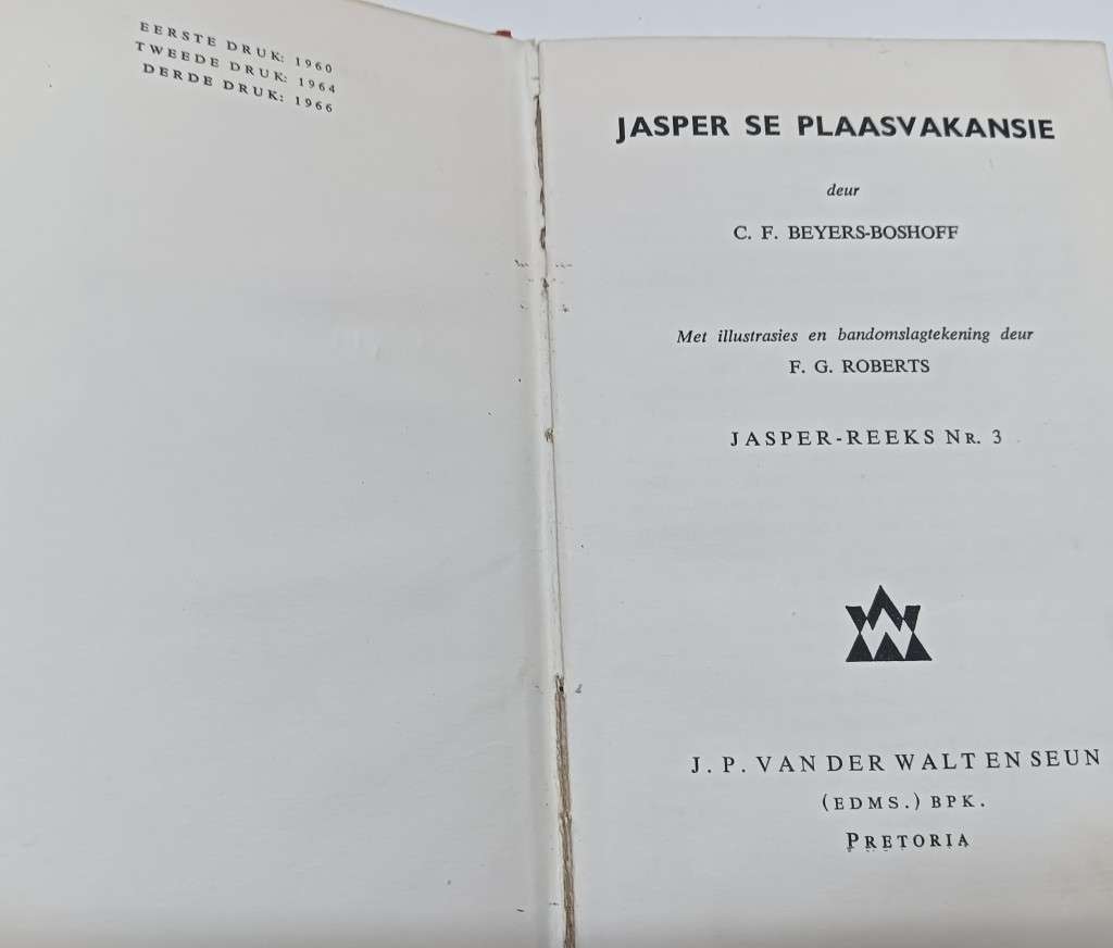 Jasper se Plaasvakansie - C.f. Beyers Boshoff - Hardcover - 113 pages