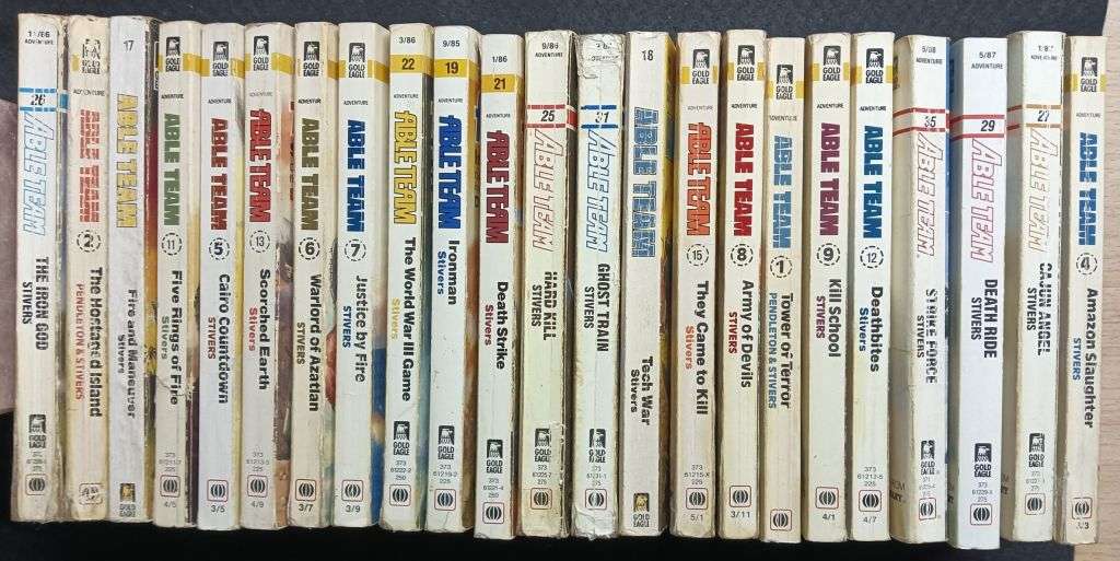 23 Able Team paperbacks - Dick Stivers - Softcovers