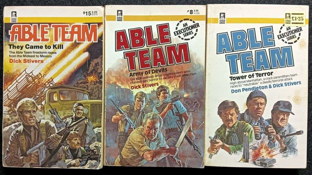 23 Able Team paperbacks - Dick Stivers - Softcovers
